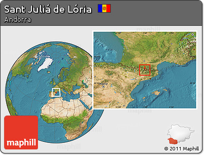 Satellite Location Map of Sant Juliá De Lória