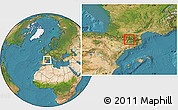 Satellite Location Map of Sant Juliá de Lória