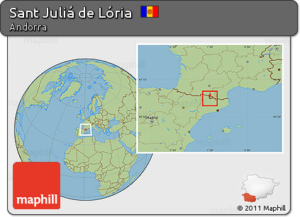 Savanna Style Location Map of Sant Juliá De Lória