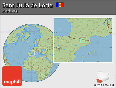 Savanna Style Location Map of Sant Juliá De Lória