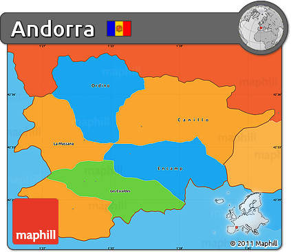 Political Simple Map of Andorra