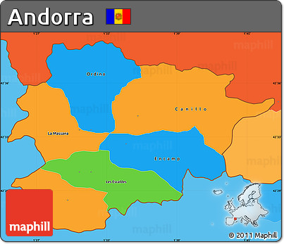 Political Simple Map of Andorra