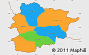 Political Simple Map of Andorra, single color outside, borders and labels