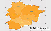 Political Shades Simple Map of Andorra, cropped outside