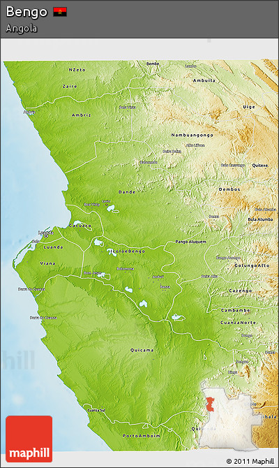 Physical 3D Map of Bengo