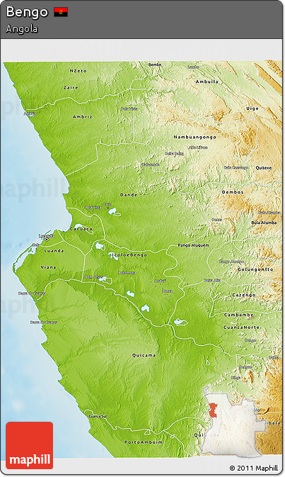 Physical 3D Map of Bengo