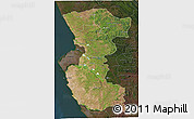 Satellite 3D Map of Bengo, darken