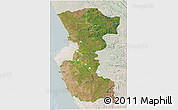 Satellite 3D Map of Bengo, lighten