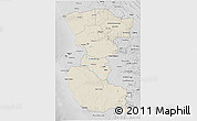 Shaded Relief 3D Map of Bengo, desaturated