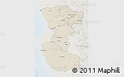 Shaded Relief 3D Map of Bengo, lighten