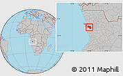 Gray Location Map of Icolo e Bengo