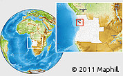 Physical Location Map of Icolo e Bengo, highlighted country, within the entire country