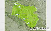 Physical Map of Icolo e Bengo, semi-desaturated