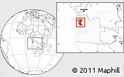 Blank Location Map of Bengo, within the entire country