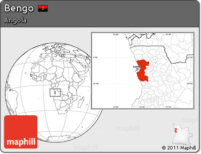 Blank Location Map of Bengo
