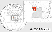Blank Location Map of Bengo, highlighted country, within the entire country