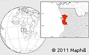 Blank Location Map of Bengo, highlighted country