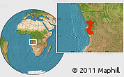Satellite Location Map of Bengo