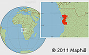 Savanna Style Location Map of Bengo