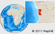 Shaded Relief Location Map of Bengo