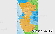 Political Shades Map of Bengo