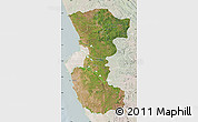 Satellite Map of Bengo, lighten