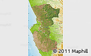 Satellite Map of Bengo, physical outside