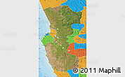 Satellite Map of Bengo, political outside