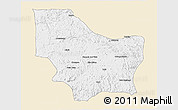 Classic Style 3D Map of Nambuangongo, single color outside