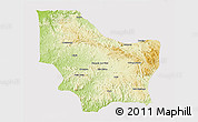 Physical 3D Map of Nambuangongo, cropped outside