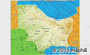 Physical 3D Map of Nambuangongo, political outside