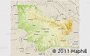 Physical 3D Map of Nambuangongo, shaded relief outside