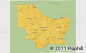 Savanna Style 3D Map of Nambuangongo, single color outside