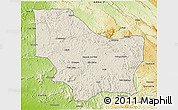 Shaded Relief 3D Map of Nambuangongo, physical outside