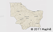 Shaded Relief 3D Map of Nambuangongo, single color outside