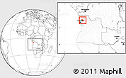 Blank Location Map of Nambuangongo, highlighted parent region, within the entire country