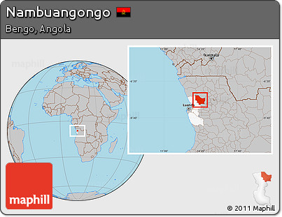 Gray Location Map of Nambuangongo, highlighted parent region