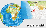 Physical Location Map of Nambuangongo, highlighted country