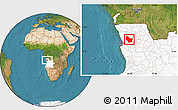 Satellite Location Map of Nambuangongo, highlighted country