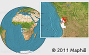 Satellite Location Map of Nambuangongo, highlighted parent region