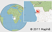 Savanna Style Location Map of Nambuangongo, highlighted country