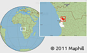 Savanna Style Location Map of Nambuangongo, highlighted parent region