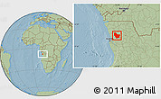 Savanna Style Location Map of Nambuangongo, hill shading