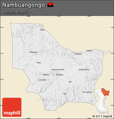 Classic Style Map of Nambuangongo, single color outside