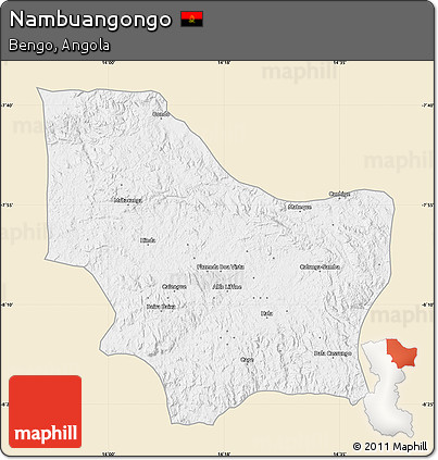 Classic Style Map of Nambuangongo, single color outside