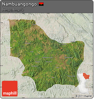 Satellite Map of Nambuangongo, lighten