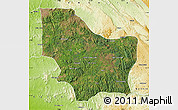 Satellite Map of Nambuangongo, physical outside