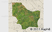Satellite Map of Nambuangongo, shaded relief outside