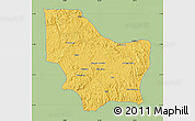 Savanna Style Map of Nambuangongo, single color outside