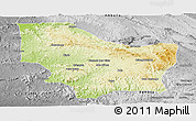 Physical Panoramic Map of Nambuangongo, desaturated